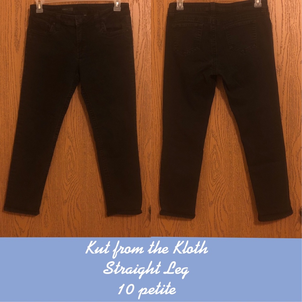 🎉 Kut from the Kloth Black Straight Leg Jeans 10P
